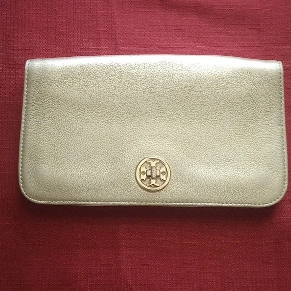 Tory Burch Gold Clutch..No Straps - Picture 1 of 11